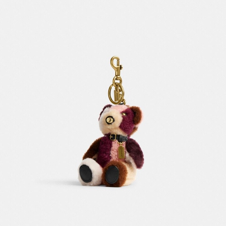 Coach Bear Bag Charm In Patchwork Shearling - ShopStyle