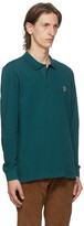 Thumbnail for your product : Paul Smith Green Pique Zebra Long Sleeve Polo