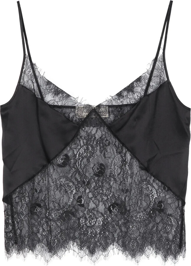 Blumarine Scallop-Hem Lace Top
