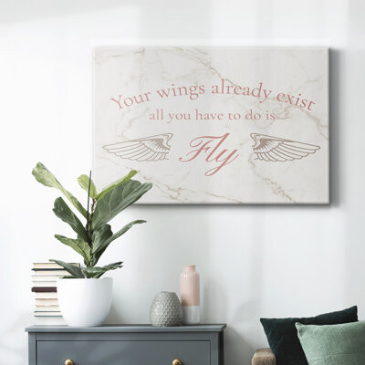 Trinx Wings Exist-Gallery Wrapped Canvas