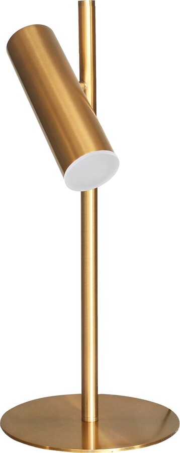 Dainolite Constance 19 3/4" Brass Modern LED Accent Lamp with Dimmer
