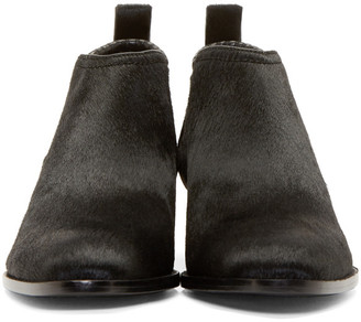 Alexander Wang Black Calf-Hair Kori Ankle Boots