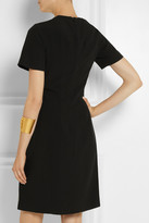 Thumbnail for your product : Cédric Charlier Crepe and silk-blend lamé mini dress