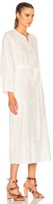 Mara Hoffman Peasant Dress in White.