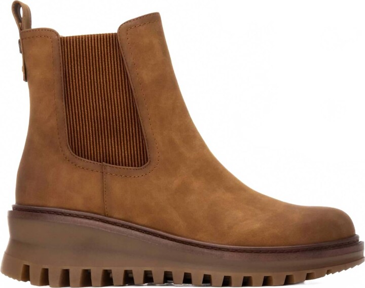 Xti Women's Refresh Wedge Ankle Booties In Camel