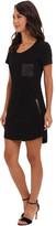Thumbnail for your product : C&C California Ponte Tee Dress w/ Faux Leather