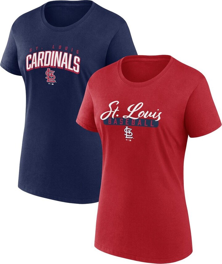 Fanatics Women's Branded Red, Navy St. Louis Cardinals Fan T-shirt Combo  Set - Red, Navy - ShopStyle