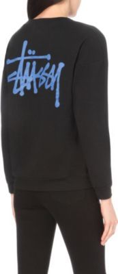 Stussy print stretch-cotton sweatshirt