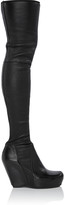 Thumbnail for your product : Rick Owens Stretch-leather thigh boots