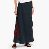 Thumbnail for your product : James Perse GRATEFUL DEAD ROSE EMBROIDERED WRAP SKIRT