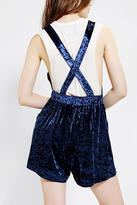 Thumbnail for your product : Urban Outfitters Reverse Velvet Overall Short