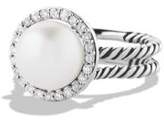 Thumbnail for your product : David Yurman Cable Pearl Ring with Diamonds