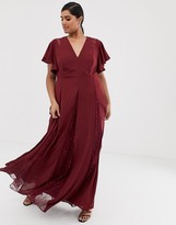 Thumbnail for your product : ASOS DESIGN Curve maxi dress with lace godet inserts