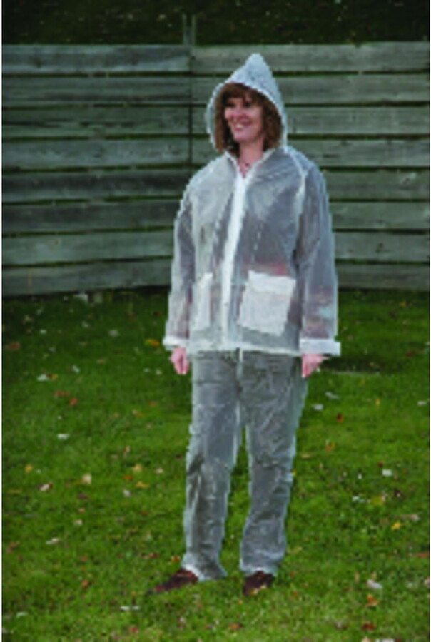 Boulder Creek Clear Vinyl Detachable Hood Rain Suit (Unisex XL)
