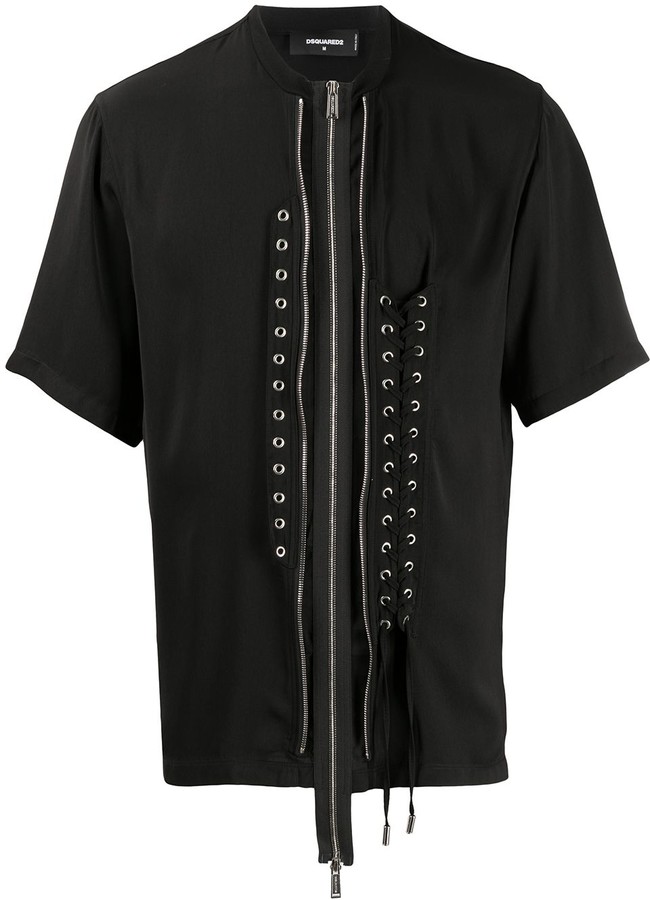 dsquared zip t shirt