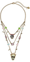 Thumbnail for your product : Betsey Johnson Pet Shop Vintage Skull Illusion Necklace