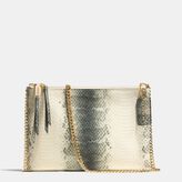 Thumbnail for your product : Coach Zip Top Crossbody In Striped Python Embossed Leather
