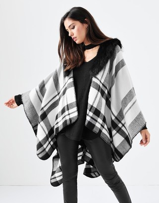 Forever New Faux Fur Poncho