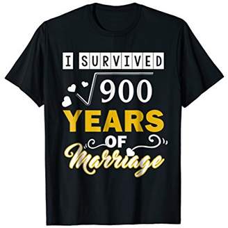 30 Years Wedding Anniversary Gift Square Root Of 900 T Shirt