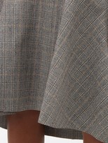 Thumbnail for your product : Balenciaga Prince Of Wales-check Wool Midi Skirt - Grey