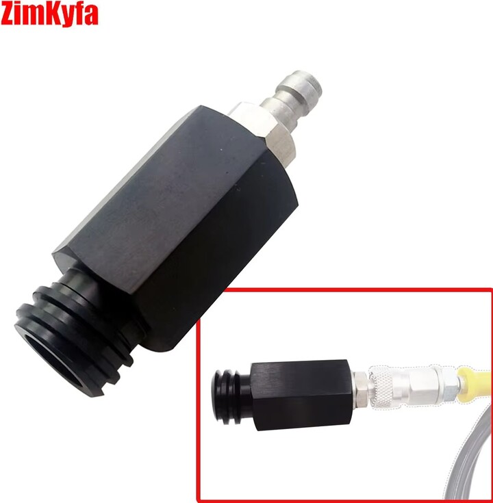 zimakyfa 8mm Male Quick Disonnect Adapter for Sodastream Tr21-4 Threads Soda Maker Machine to External CO2 Tank Bottle,Black and Silver