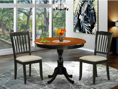 Lark Manor Alyscia 2 - Person Solid Wood Breakfast Nook Dining Set