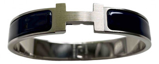 Hermã ̈S HermAs Clic H Navy Metal Bracelets