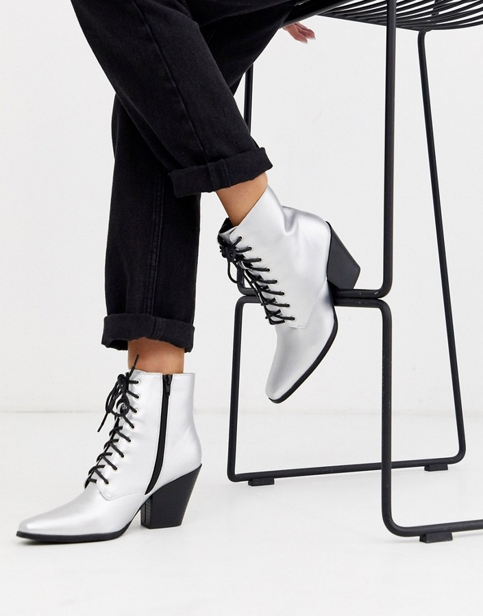 silver rebel boots
