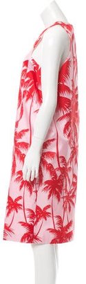 Fausto Puglisi Palm Tree Printed Midi Dress