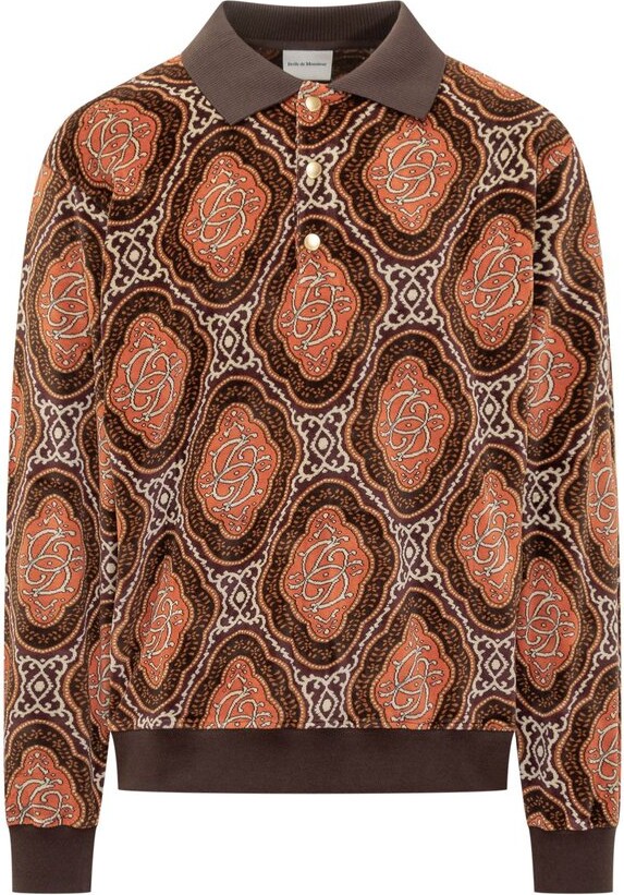 Drôle De Monsieur Le Polo Velours Médaillon Polo Shirt