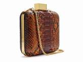 Thumbnail for your product : Malini Murjani Python-Leather Clutch with Detachable Chain "Tori"