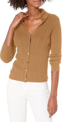 Vince Women's Ribbed Polo Cardigan