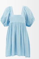 Thumbnail for your product : Anaak Brigitte Square-neck Gauze Mini Dress - Blue
