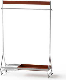 NFusion VertiFlex Modern Mobile Garment Rack with Adjustable Panels and 360° Wheels