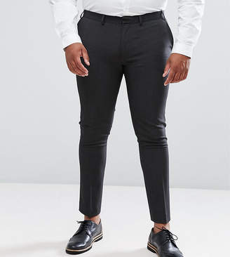 ASOS Design Plus Super Skinny Smart Trousers In Charcoal