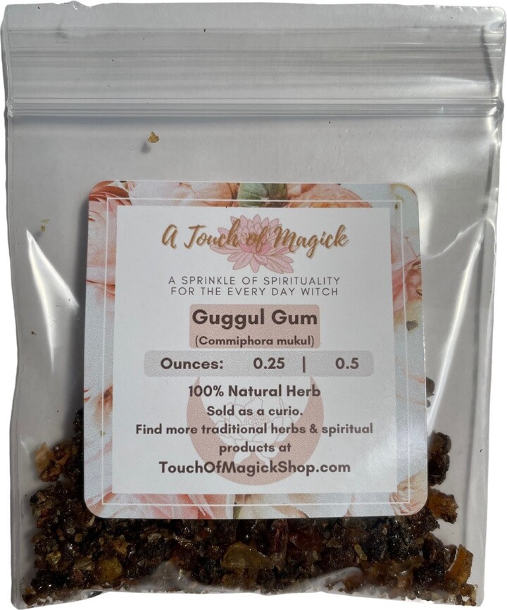 Guggul Gum Resin | 0.5 Ounces Used For Purification & Cleansing Increases Energy & Feeling Of Well-Being Wards Off Evil Spirits