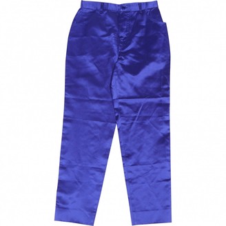 Gianfranco Ferre \N Blue Silk Trousers