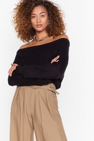 Thumbnail for your product : Nasty Gal Womens Knit's My Way Off-the-Shoulder jumper - Black - S