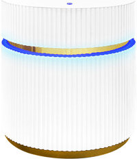 Round Side Table With Glass Top & Led , 4 Color Variations, White, Gold Rim, Base, Modern Decor 19.5" Lights Glass, Options, , Snowboarding Gear Room