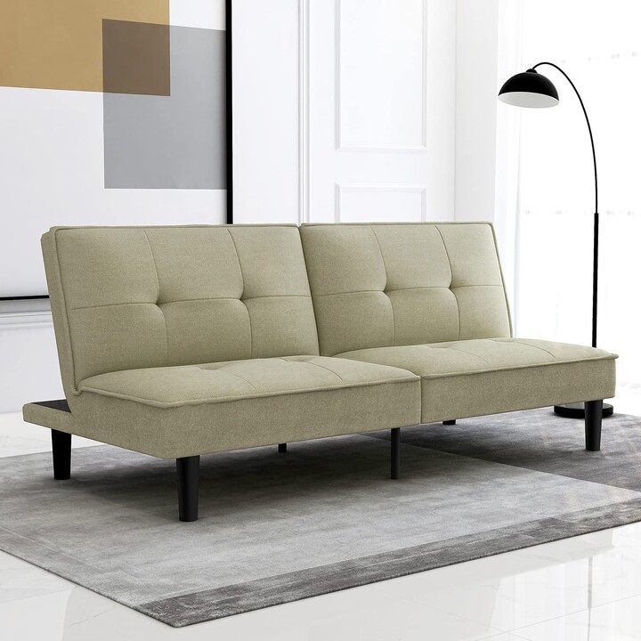 MILEMONT Sofa Bed, Modern Convertible Armless Futon Sleeper Couch