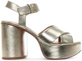 Robert Clergerie Vianne Gold Metallic Chunky Platform Sandals