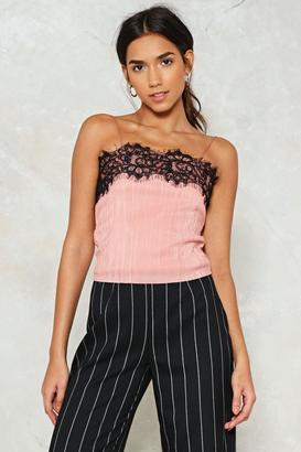 Nasty Gal As You Pleat Lace Crop Top