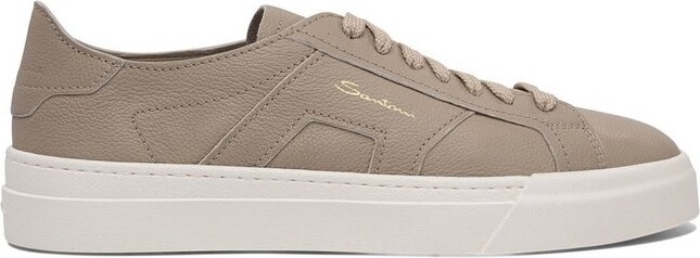 Santoni Round Toe Low-Top Sneakers