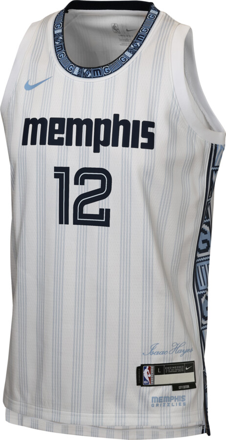 Nike Ja Morant Memphis Grizzlies City Edition Big Kids' NBA Swingman Jersey in White | 9Z2B7BU8P-IJM