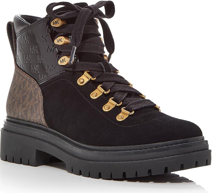 MICHAEL Michael Kors Dempsey Bootie Womens Leather Ankle Hiking Boots