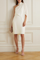 Thumbnail for your product : Halston One-shoulder Crepe Dress - White