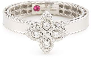 Roberto Coin 'Princess Flower' diamond 18k white gold ring