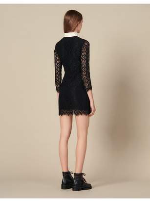 Sandro Short Dress With Layered Effect