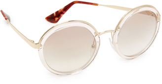 Prada Transparent Round Sunglasses