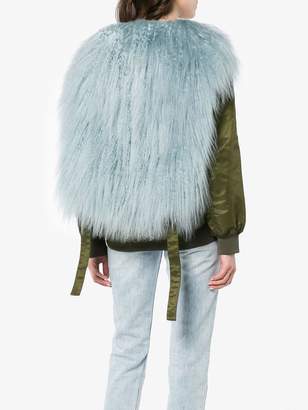 Sandy Liang Ascher Fur Back Jacket
